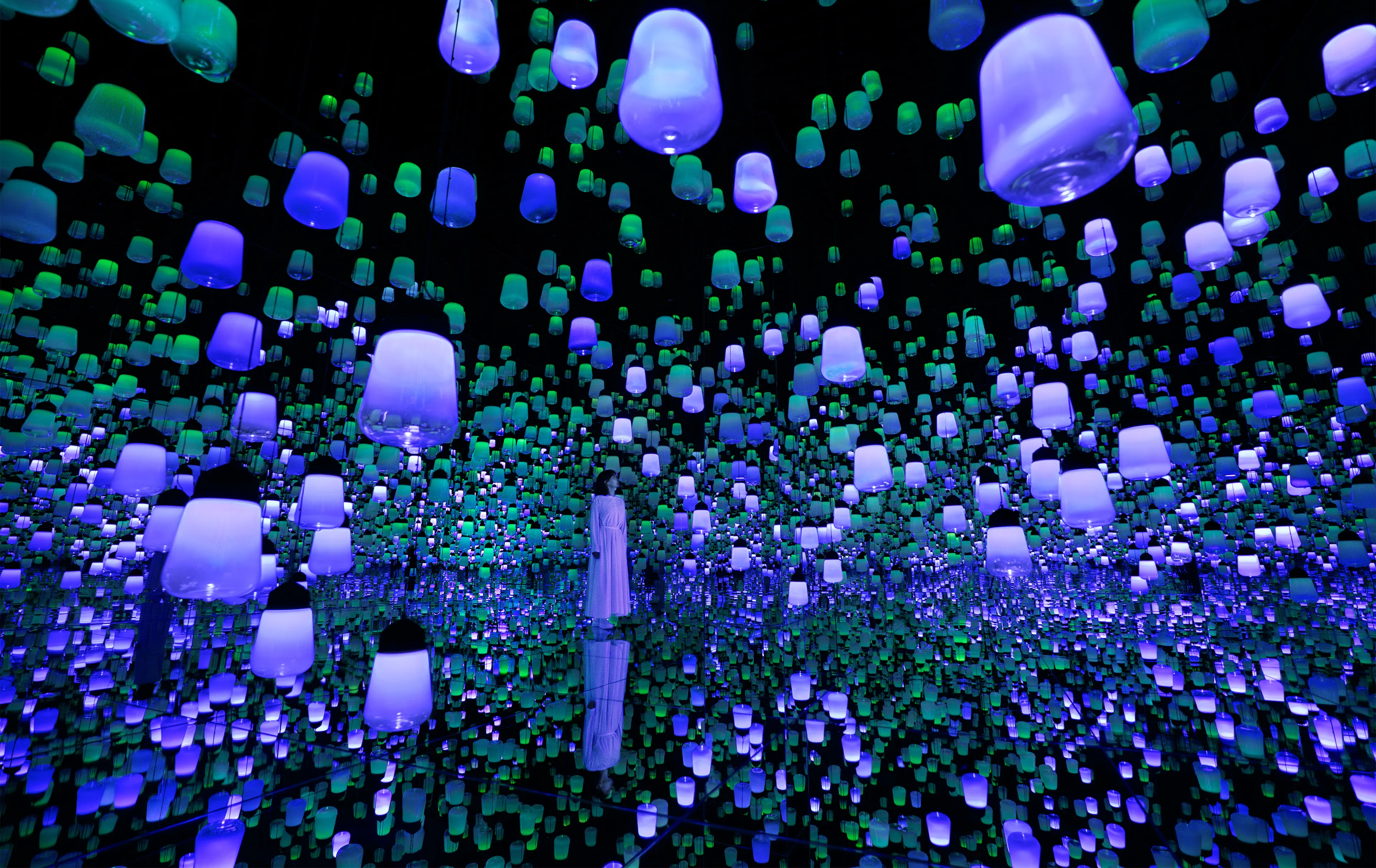 Forest of Resonating Lamps: One Stroke - a Year in the Mountains | teamLab