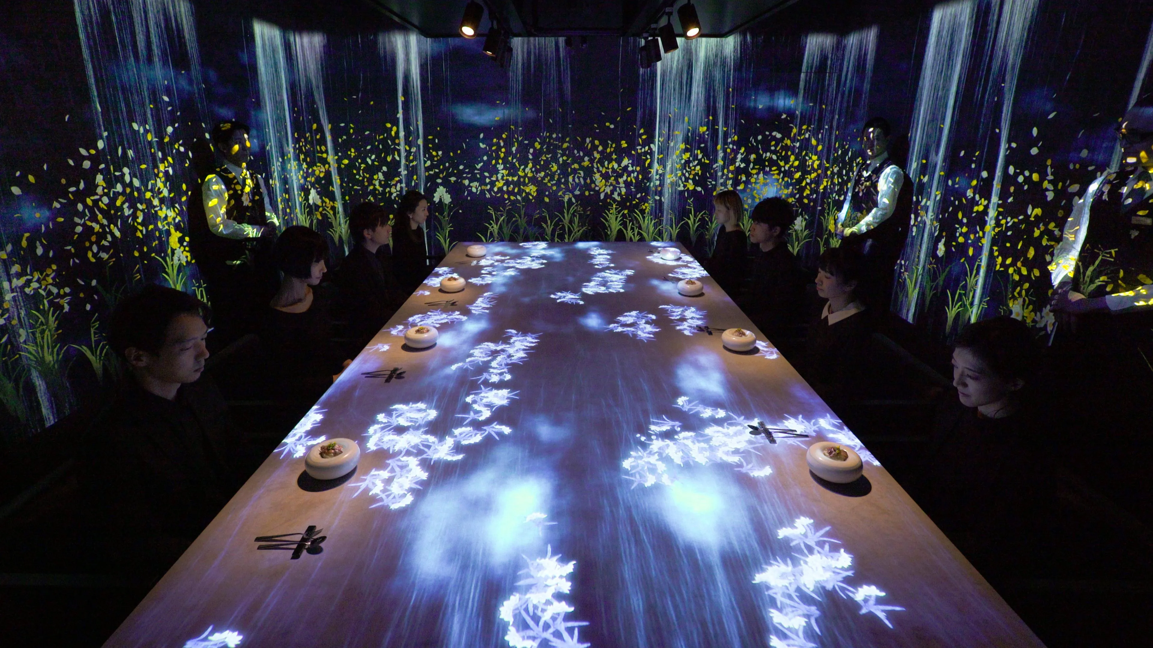 MoonFlower Sagaya Ginza, Art by teamLab | teamLab