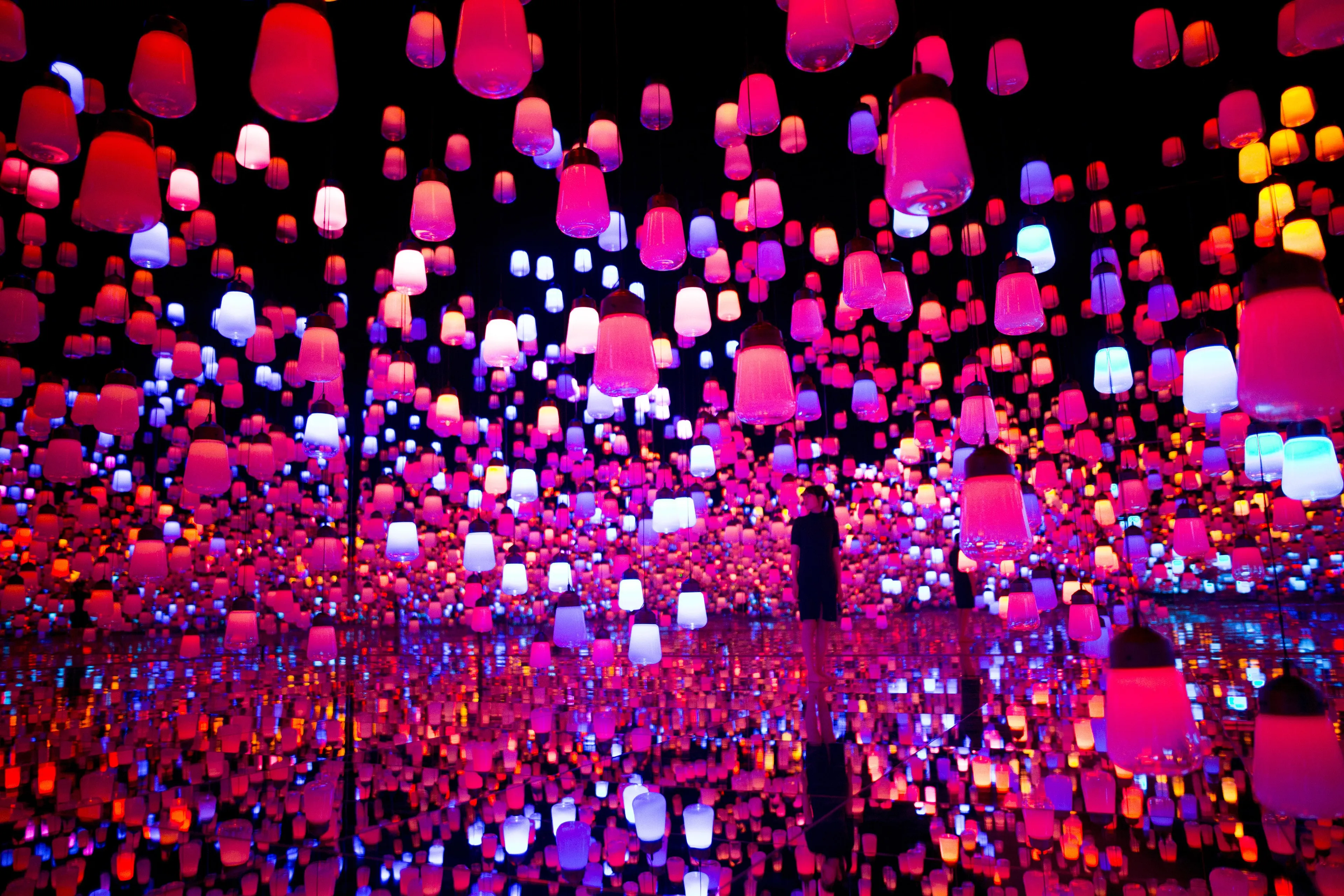 Forest of Resonating Lamps - One Stroke | teamLab
