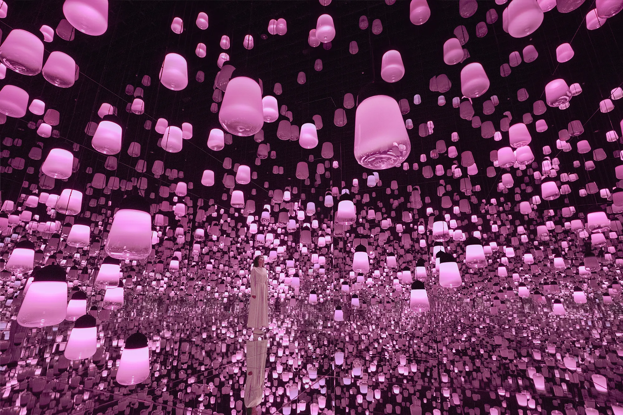 Forest of Resonating Lamps: One Stroke - a Year in the Mountains | teamLab