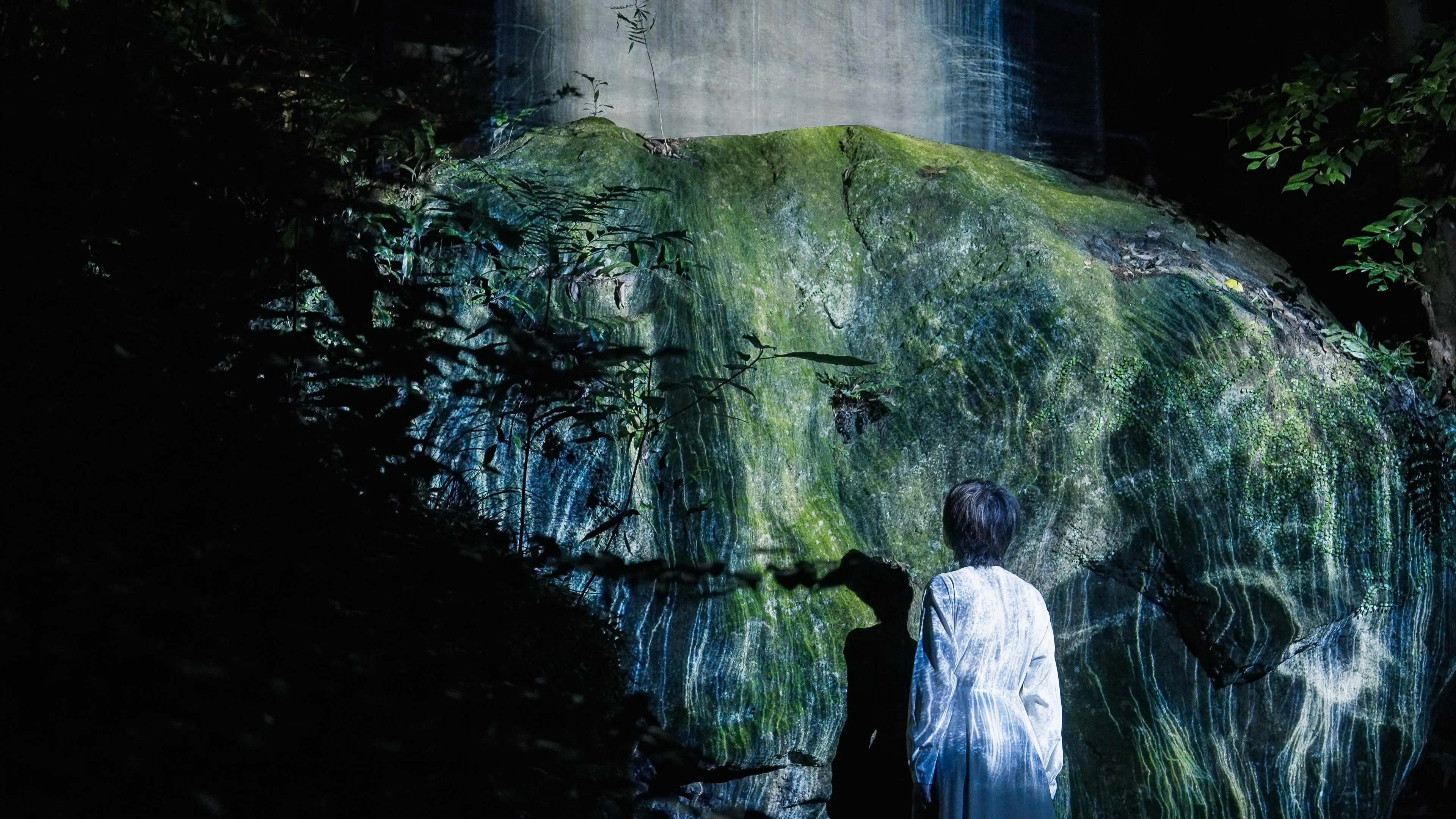 在神明所居住的岩石上呈现水粒子世界 / Universe of Water Particles on a Sacred Rock | teamLab