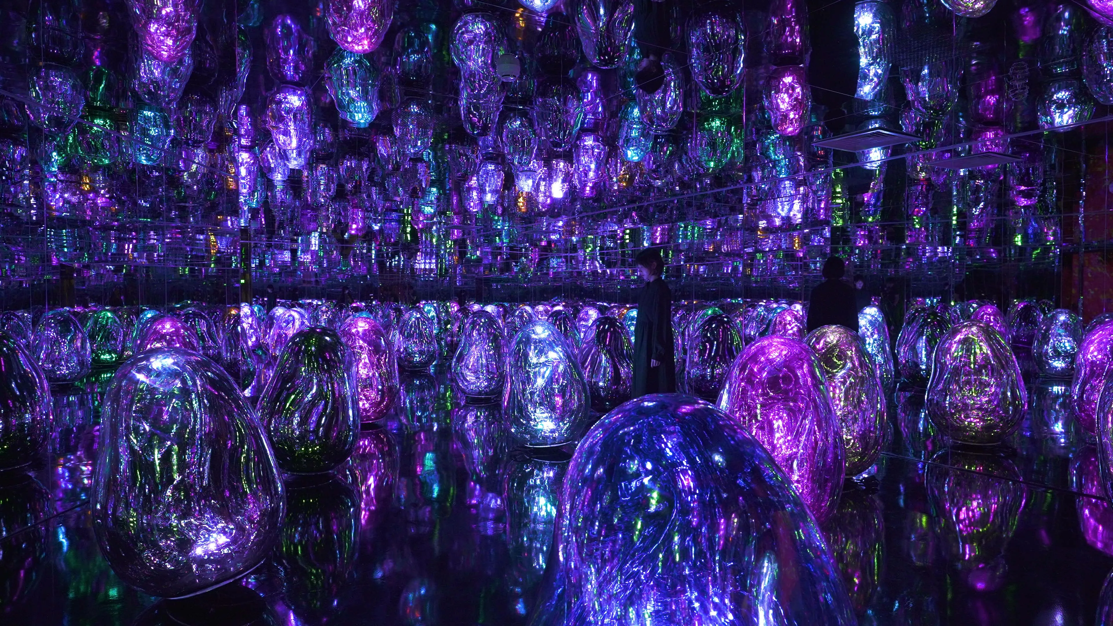 呼應的小宇宙群 ── 固化光色 / Resonating Microcosms - Solidified Light Color | teamLab