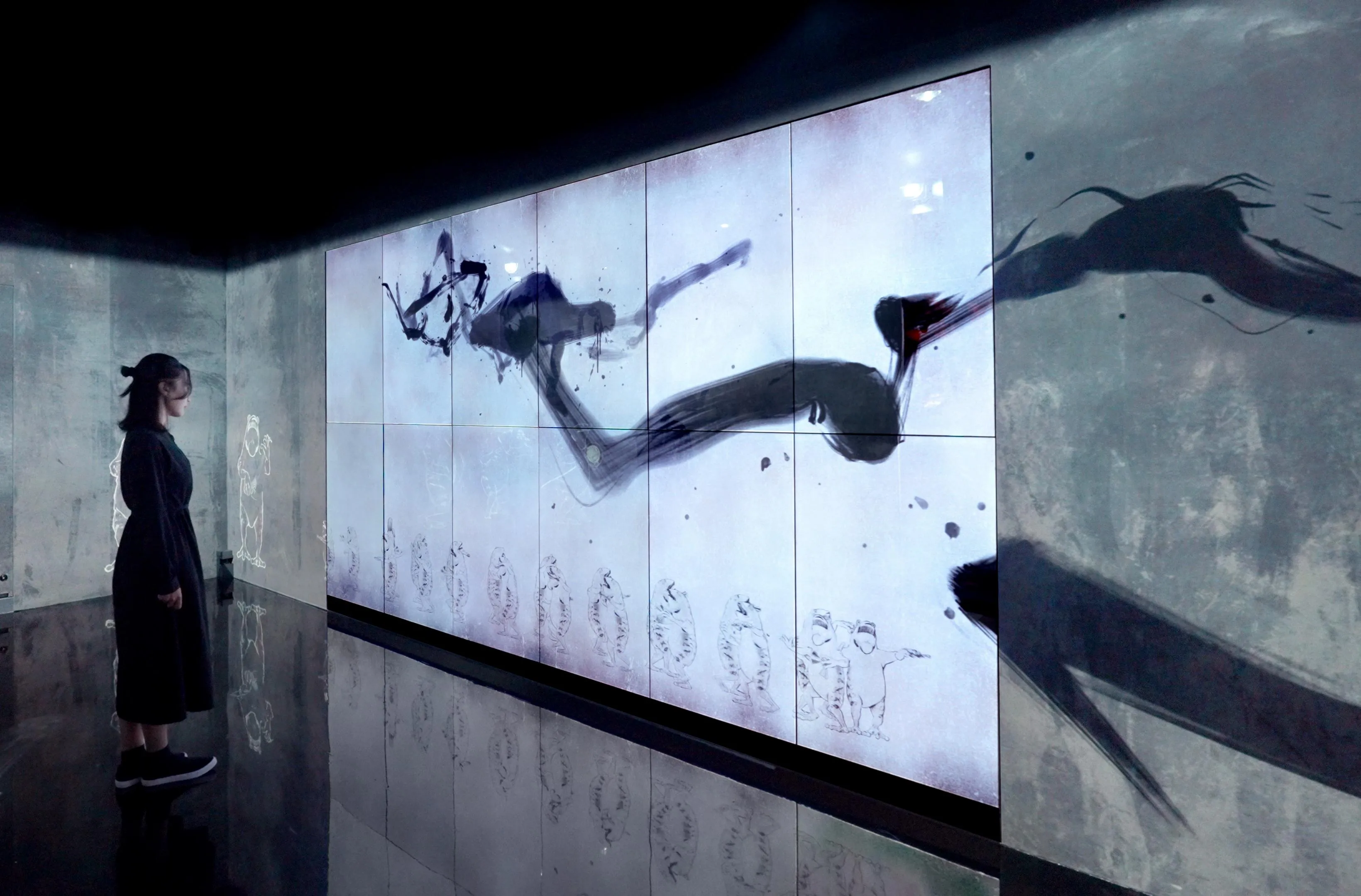 Continuous Trajectories: One Stroke | teamLab
