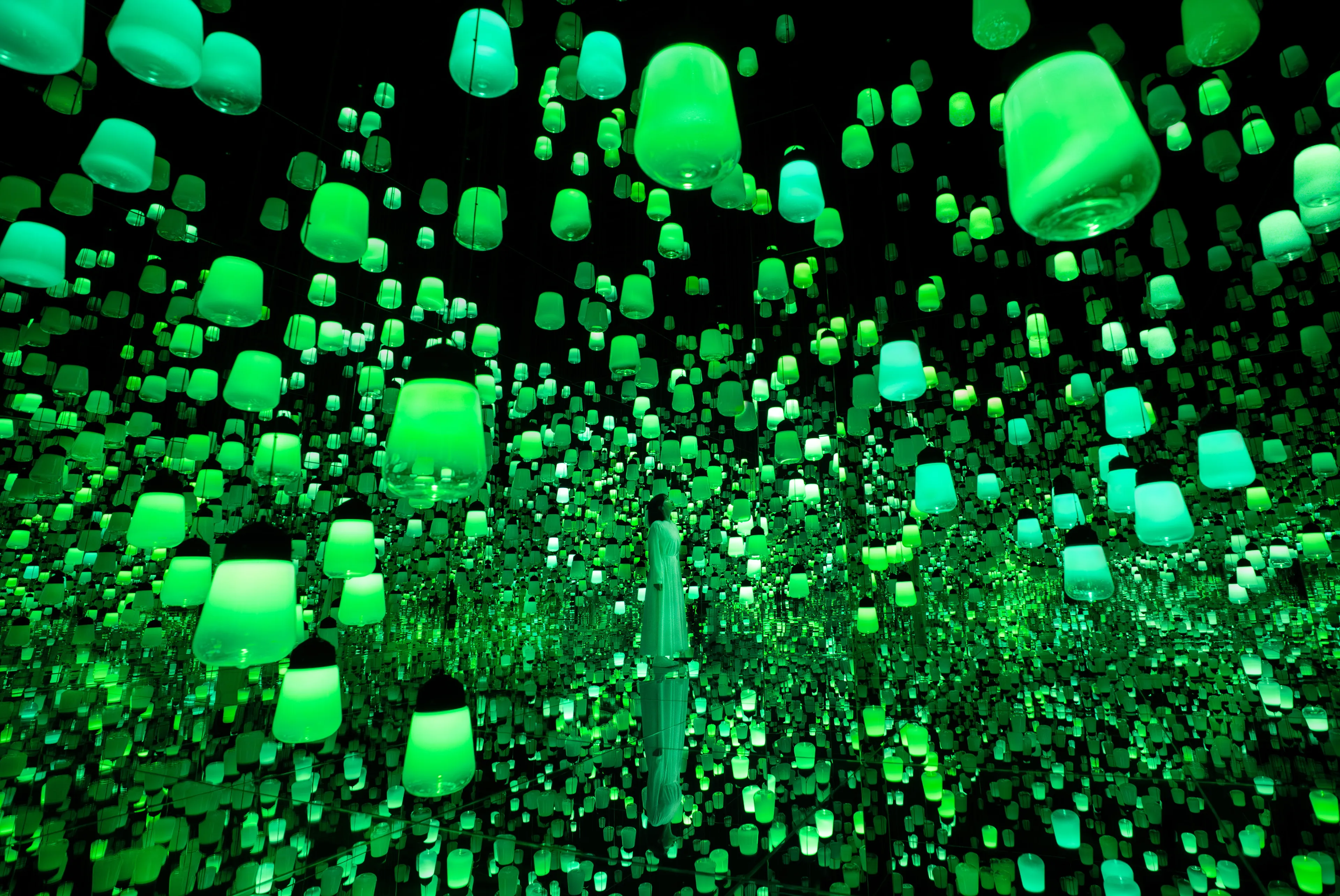Forest of Resonating Lamps: One Stroke - a Year in the Mountains | teamLab