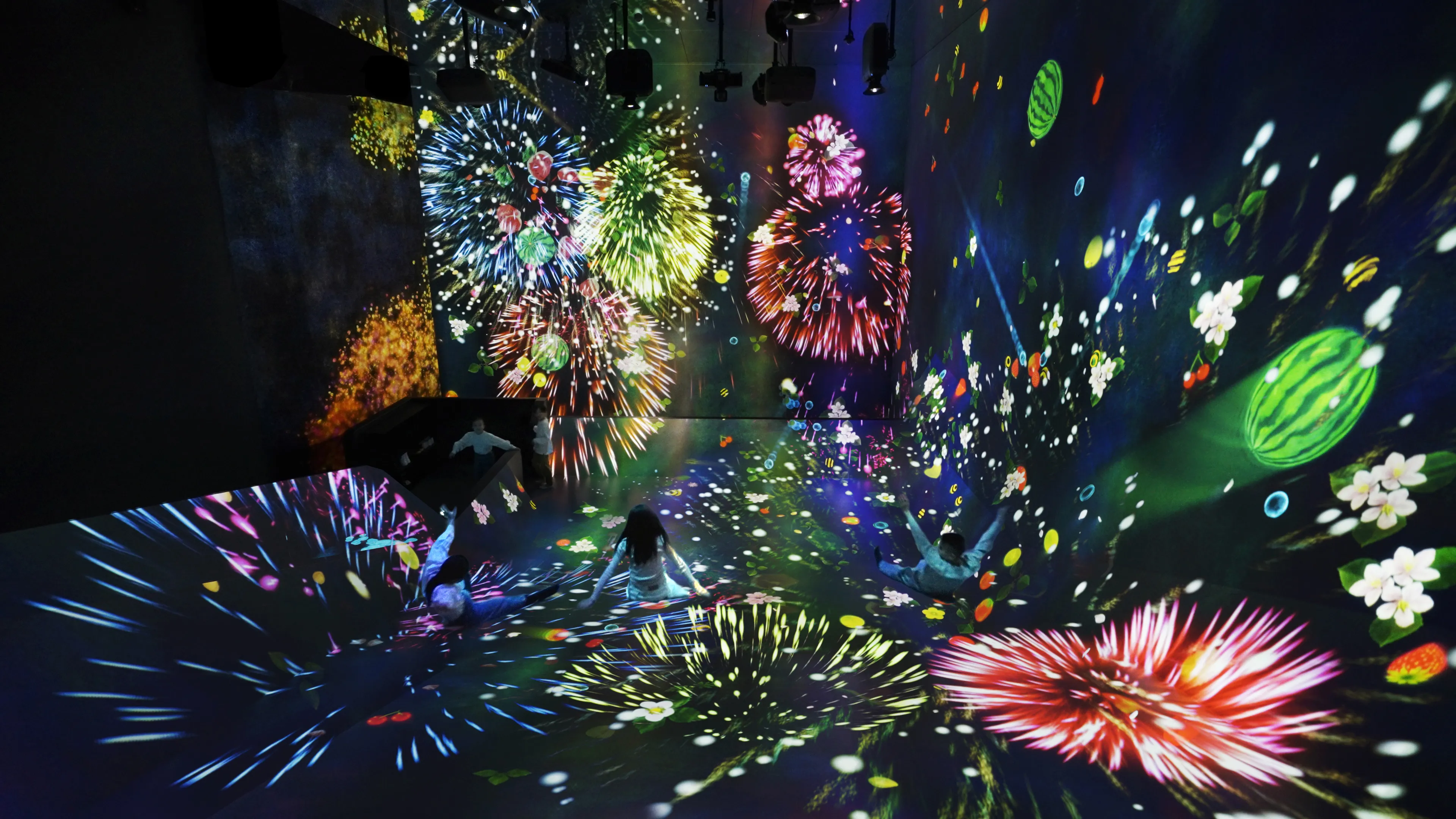 Sliding through the Fruit Field | teamLab