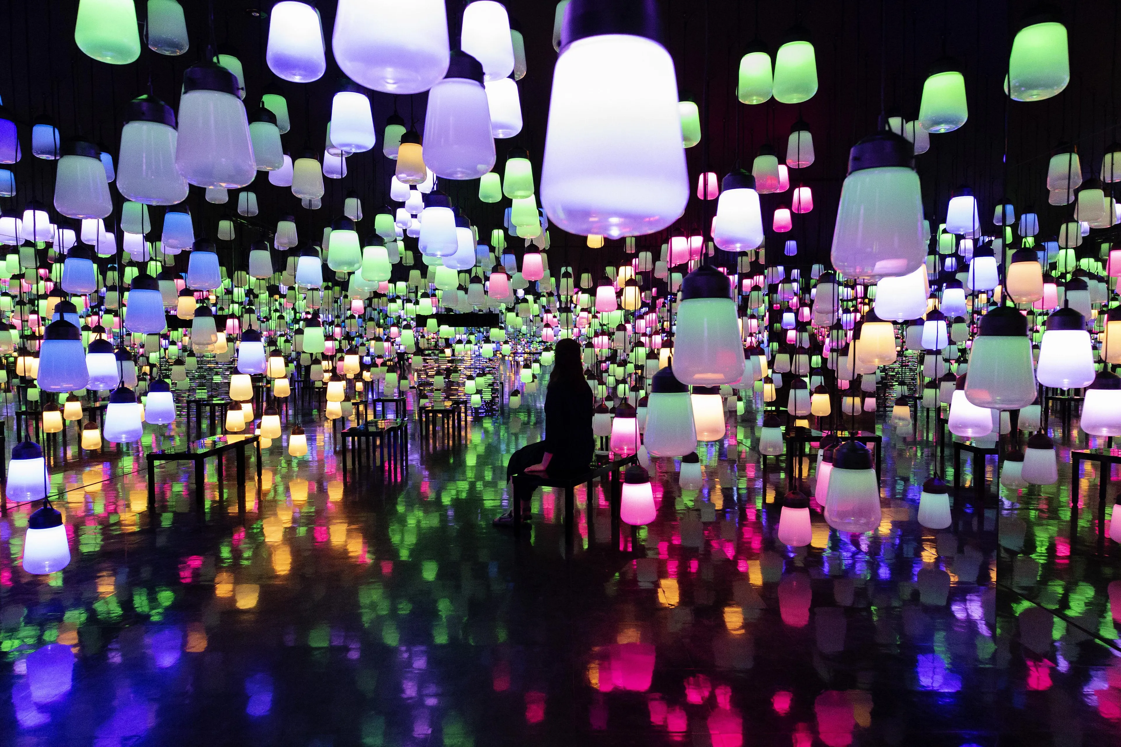 呼应灯森林与螺旋 ── 一笔, 夏之森 / Forest and Spiral of Resonating Lamps - One ...