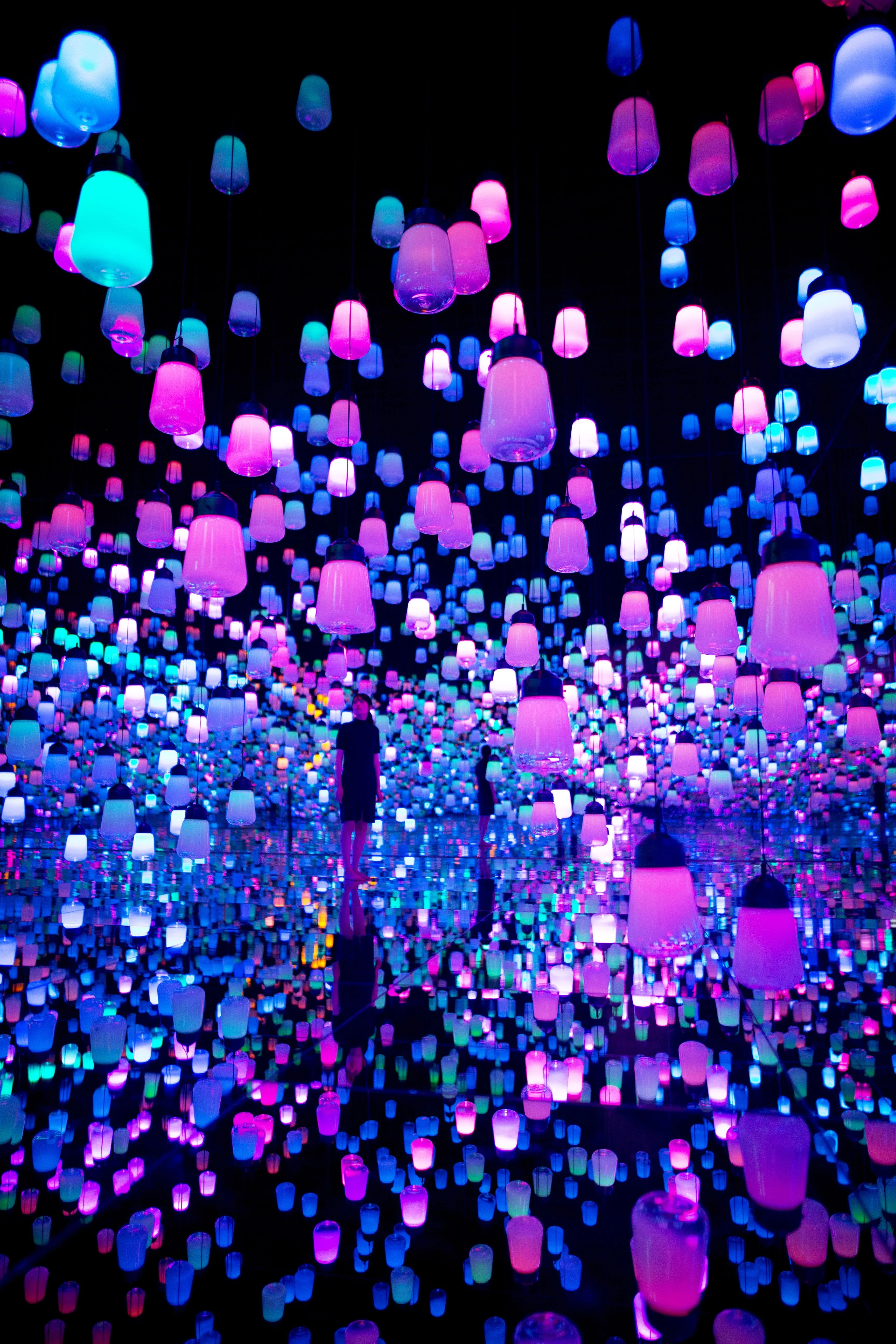 Forest of Resonating Lamps - One Stroke | teamLab